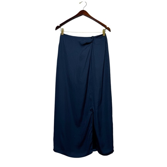 NWOT REVOLVE L’ACADEMIE Polka Dot Maxi Skirt Navy S - Picture 4 of 9